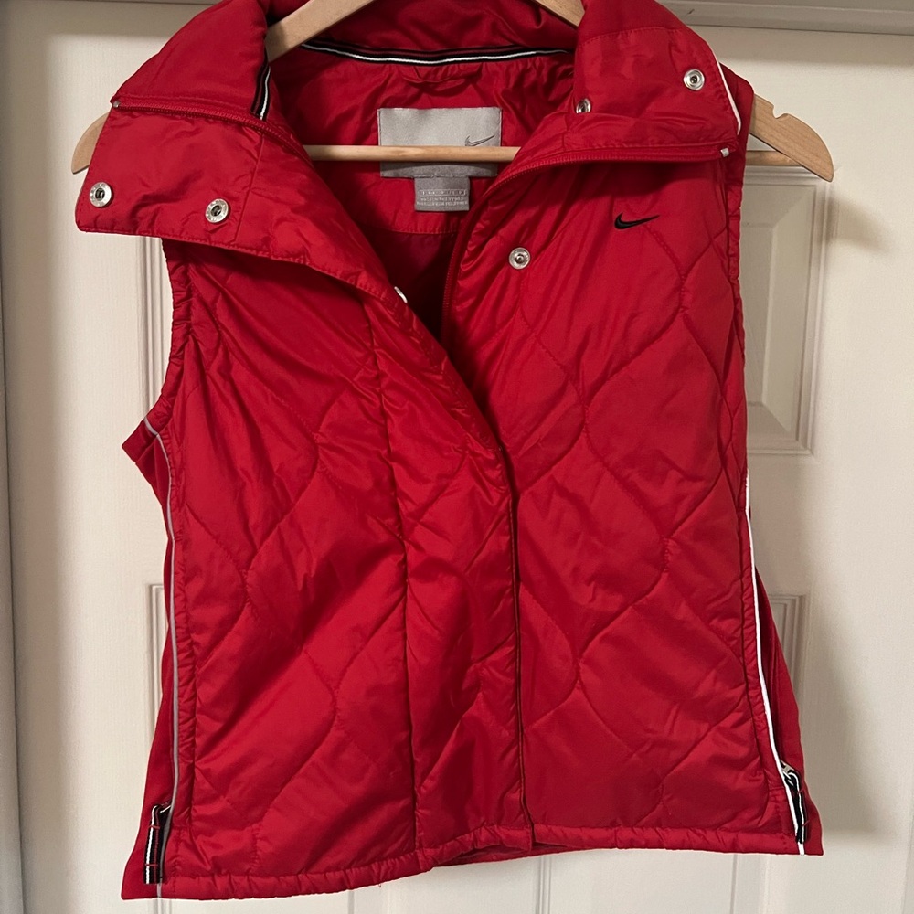 Nike Women's Vibrant Red Quilted Vest